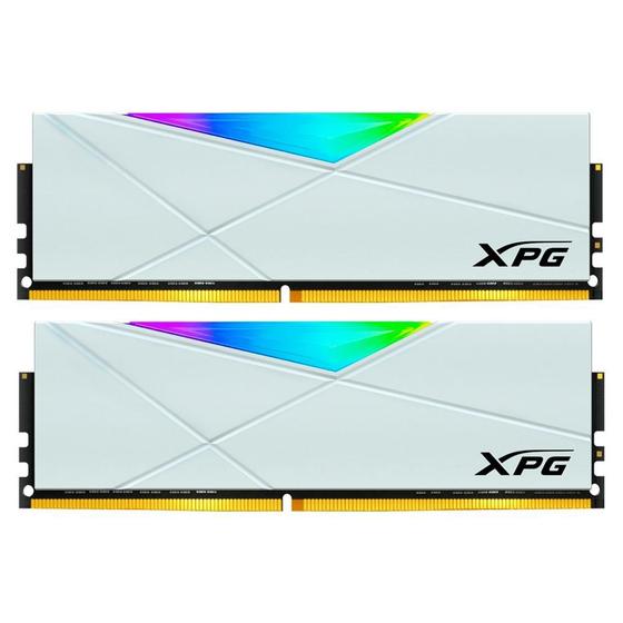 Imagem de Memória XPG Spectrix D50, RGB, 16GB (2x8GB), 3600MHz, DDR4, CL18, Branca - AX4U36008G18I-DW50