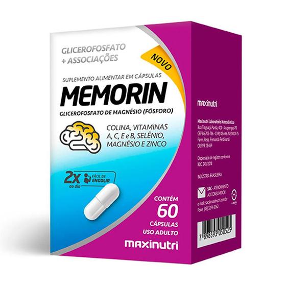 Imagem de Memorin Fosforo e Vitaminas 60 Capsulas Maxinutri