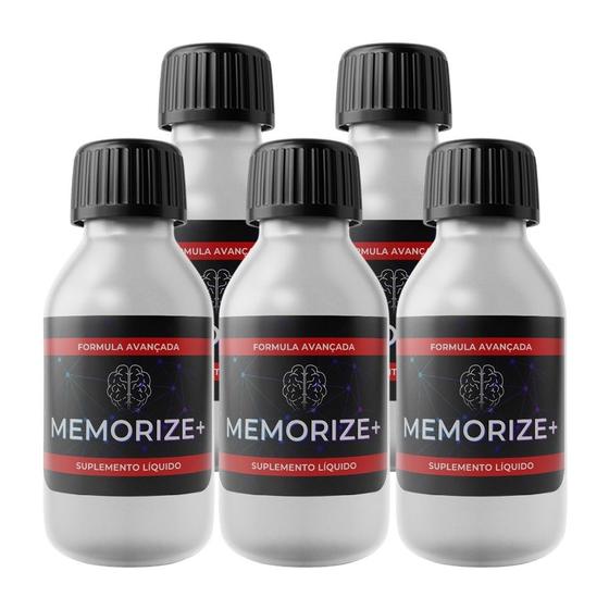 Imagem de Memorize Suplemento Alimentar Liquido Kit com 5 Frascos de 60ml Original