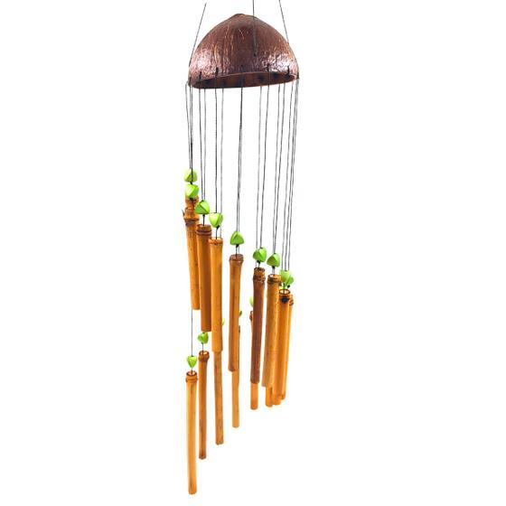 Mensageiro dos Ventos Caracol Sino Vento Mobile Bambu Natural 15 Tubos Casa Jardim Quintal Coco 2112 Menor preço em Mensageiro dos Ventos Caracol Sino Vento Mobile Bambu Natural 15 Tubos Casa Jardim Quintal Coco 2112