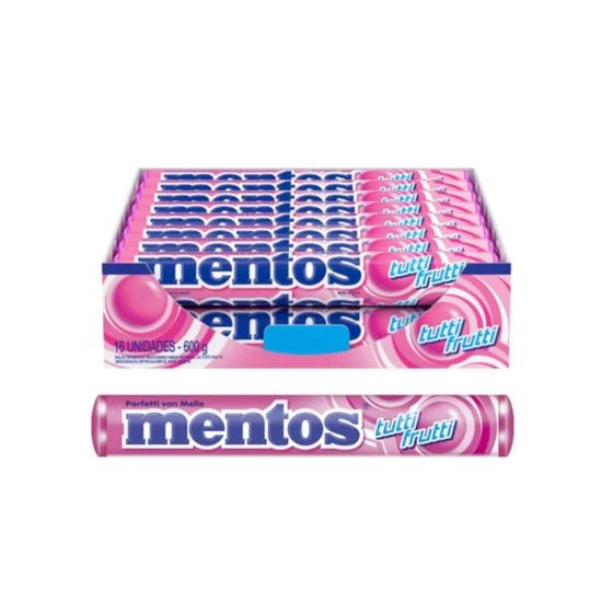 Imagem de Mentos Drops Tubo Cx 600g c/16un Escolha o Sabor