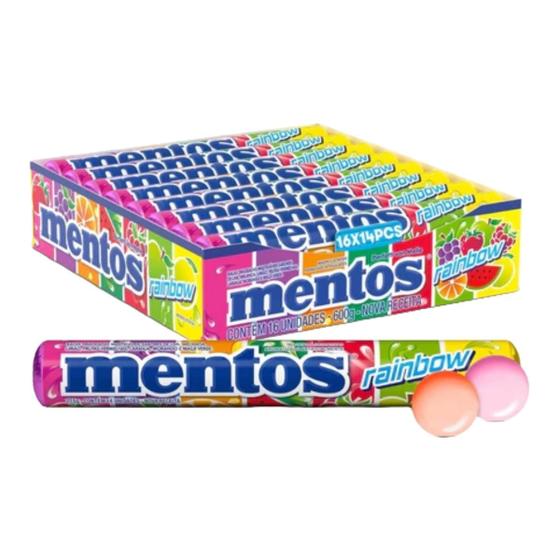 Imagem de Mentos Drops Tubo Cx 600g c/16un Escolha o Sabor