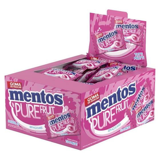 Imagem de Mentos Individual Tutti Frutti Pure Fruit Sem Açúcar contendo 60 unidades