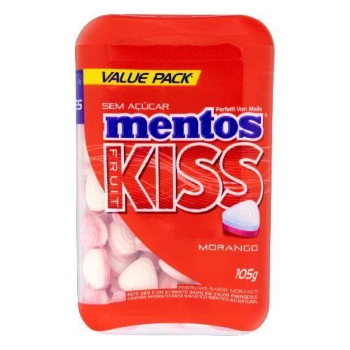 Imagem de Mentos Kiss Potão Sabor Morango 105G