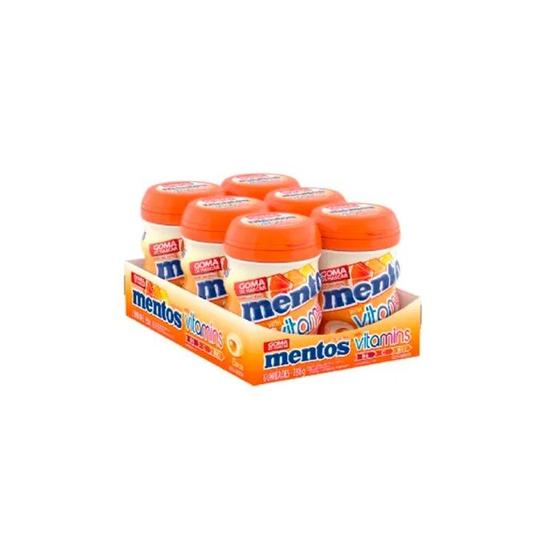 Imagem de Mentos Pote Vitamins Zero Açúcar Contendo 6 Frascos com 28 unidades Cada 
