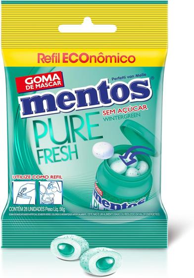 Imagem de Mentos Pure Fresh Wintergreen 56 gamas Refil Econômico