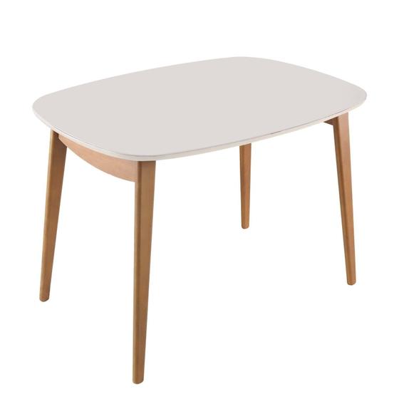 Imagem de Mesa 110x80cm Mdf Laqueado com Vidro Laqueado Ceci Yescasa