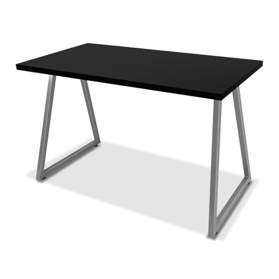 Imagem de Mesa Alpha 1,20 x 0,60 - Prata/Preto