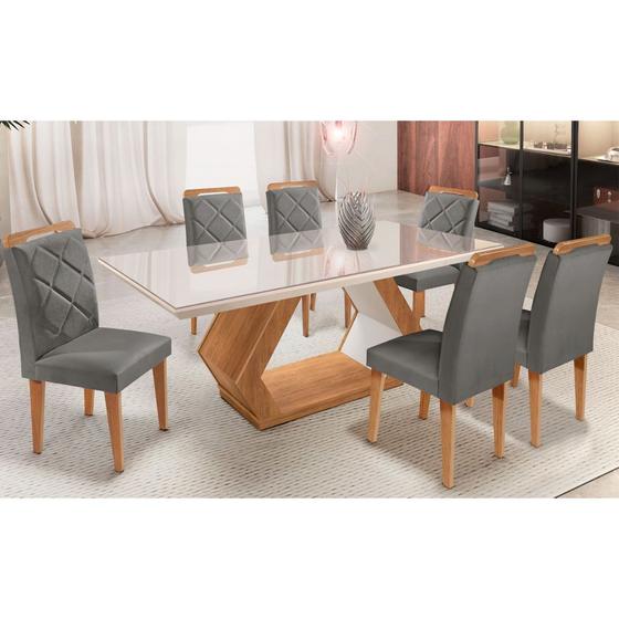 Mesa Alvorada 180 Tp Mdf Vidro canto Reto 6 Cadeiras Rufato é ruim? Mesa Alvorada 180 Tp Mdf Vidro canto Reto 6 Cadeiras Rufato é boa?