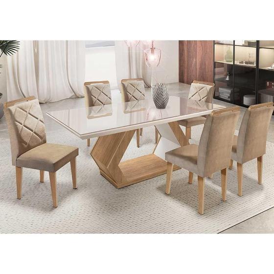 Mesa Alvorada 180 Tp Mdf Vidro canto Reto 6 Cadeiras Rufato é ruim? Mesa Alvorada 180 Tp Mdf Vidro canto Reto 6 Cadeiras Rufato é boa?