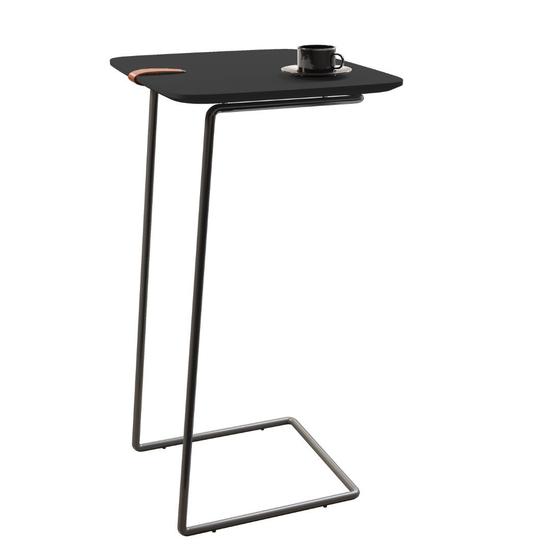 Imagem de Mesa Apoio Lateral para Sofá Atenas Pé Preto