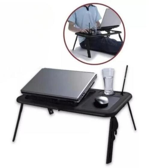 Imagem de Mesa Articulada Dobravel P/ Notebook Com Cooler Sofa Cama