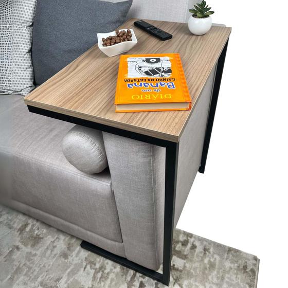 Imagem de Mesa Auxiliar Strassis Design SD-3005 Metal e MDF Cor: Preto