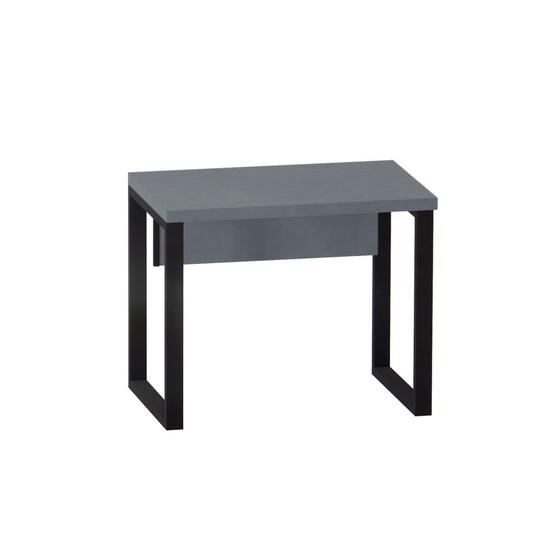 Imagem de Mesa Auxiliar Tubolar PE 40 Pandin 90 Cm Grafito e Preto