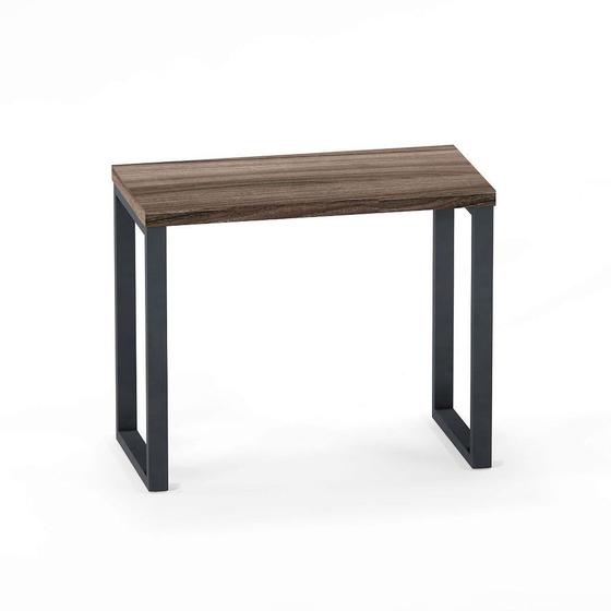 Imagem de Mesa Auxiliar Tubolar PE 40 Pandin 90 x 45 Cm Walnut e Grafito