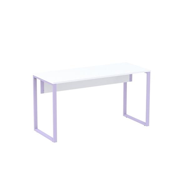 Imagem de Mesa Auxiliar Tubular P25 Pandin 90 CM Branco e Lilas