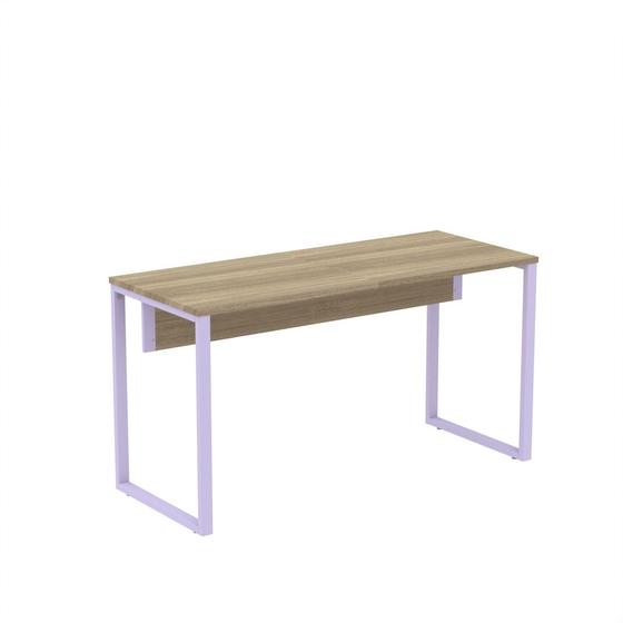 Imagem de Mesa Auxiliar Tubular P25 Pandin 90 CM Noce Naturale e Lilas