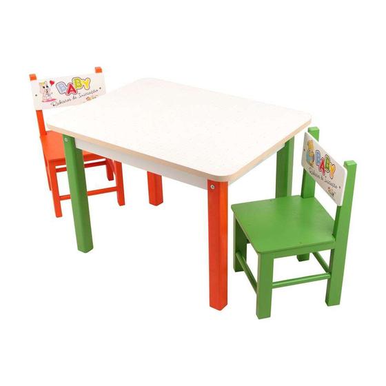 Imagem de Mesa Baby Rabiscos de Iniciação com 2 Cadeiras