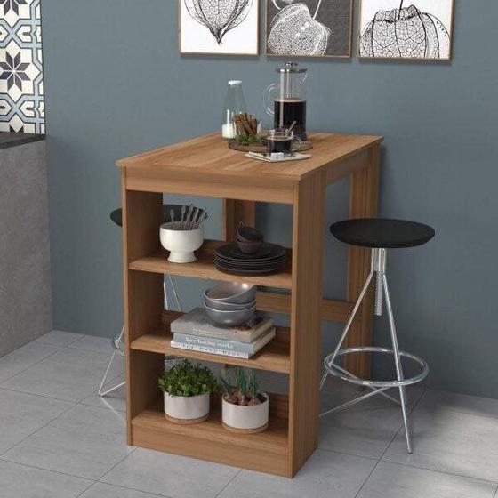Imagem de Mesa Bancada 2 Lugares com Nichos Linha B's