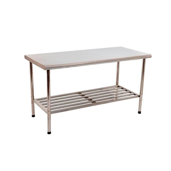 Imagem de Mesa Bancada Apoio 1,90L x 0,70P x 0,90A Total Inox 430 Desmontável Multiuso - Imeca