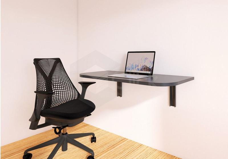 Imagem de Mesa Bancada Dobravel Parede Suspensa Home Office Preta - Estilo e Funcionalidade para Seu Espaço  AJLstore