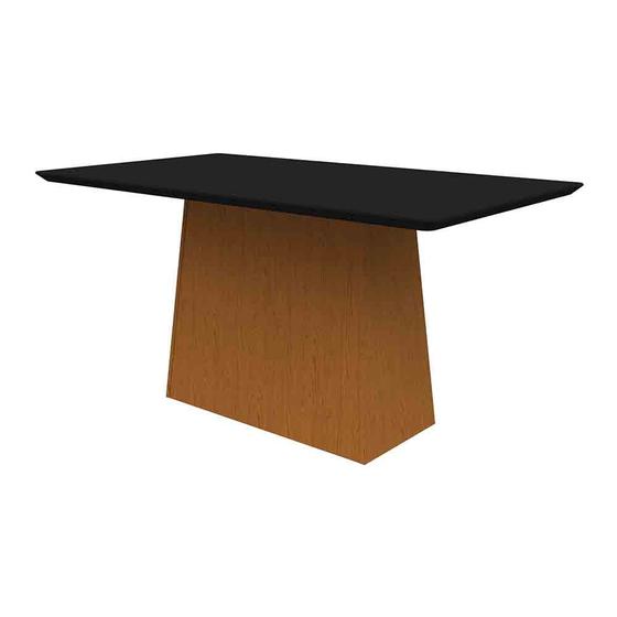 Imagem de Mesa Bárbara 160x90cm - Ypê/Preto