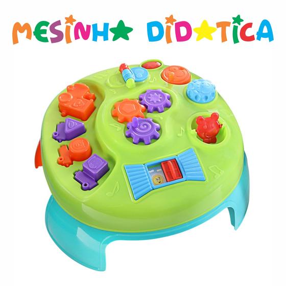 Imagem de Mesa Bebê Mesinha Pedágogica  Didática Colorida e Interativa  7 Atividades Presente Dia das Crianças