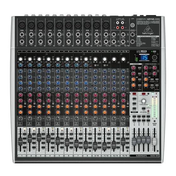 Imagem de Mesa Behringer Qx 2442 Usb 24 Canais