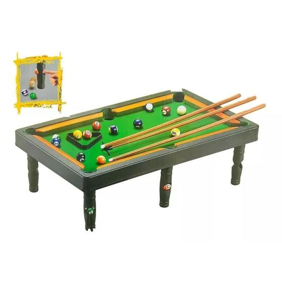 Imagem de Mesa Bilhar Sinuca Infantil Portátil Snooker Kit Completo mesa bilhar