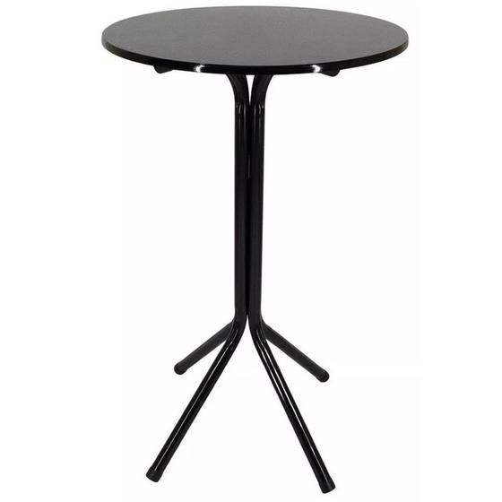 Mesa Bistrô Alta Preta com Tampo Preto Fortmix Menor preço em Mesa Bistrô Alta Preta com Tampo Preto Fortmix