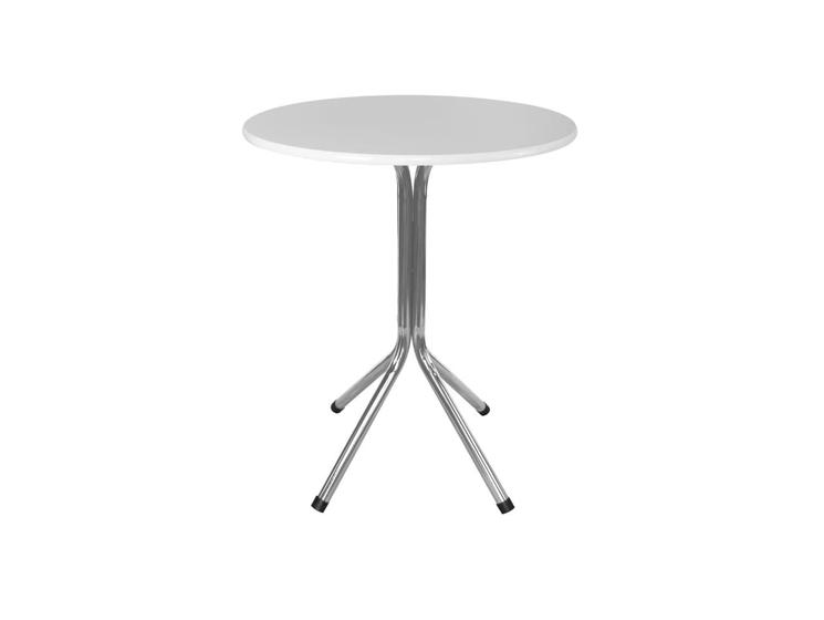 Imagem de Mesa Bistrô Baixa Estrutura Cromada Com Tampo 60cm Redondo MDF