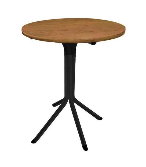 Mesa Bistrô Baixa Preta C/ Tampo 60cm Redondo Mdf Menor preço em Mesa Bistrô Baixa Preta C/ Tampo 60cm Redondo Mdf
