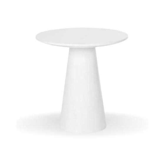 Imagem de Mesa Bistrô Cone 60 cm Tampo Laca Branca Base Branca