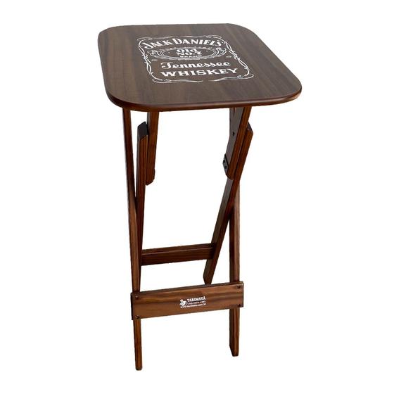 Mesa Bistrô Dobrável Madeira Personalizada Jack Imbuia Menor preço em Mesa Bistrô Dobrável Madeira Personalizada Jack Imbuia