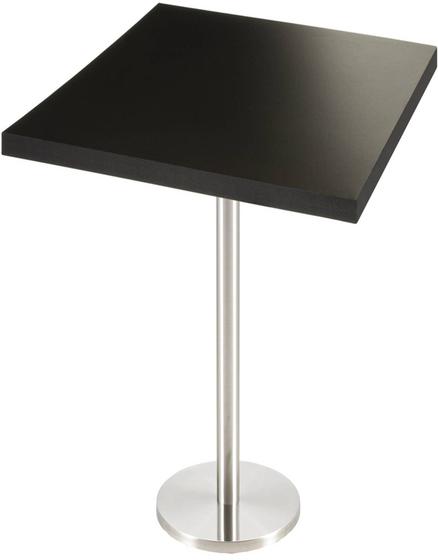 Mesa Bistro Georgia 60 cm Tampo Preto Quadrado Base Inox -39148 Menor preço em Mesa Bistro Georgia 60 cm Tampo Preto Quadrado Base Inox -39148