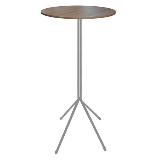 Imagem de Mesa Bistrô Nunno Industrial Redondo Ferro Prata Tampo 100% MDF Imbuia - Ahazzo Móveis