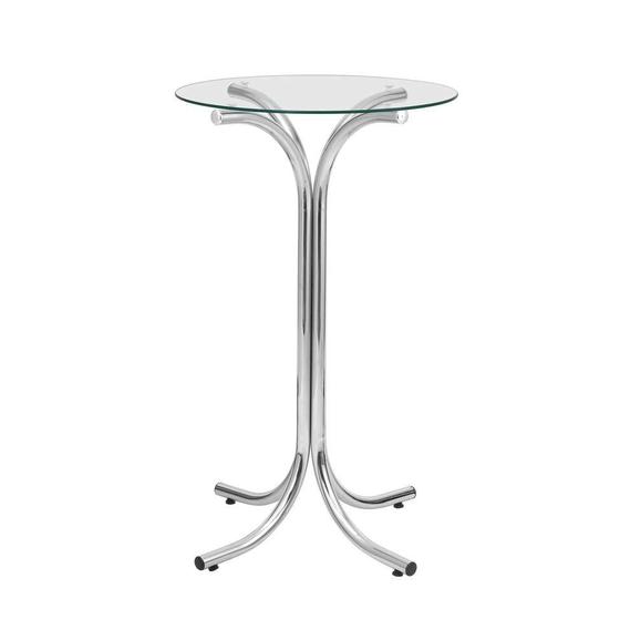 Mesa Bistrô Redonda Floripá Cromado Menor preço em Mesa Bistrô Redonda Floripá Cromado