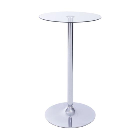 Imagem de Mesa Boxbit Apollo Bistrô Base Cromada Tampo de Vidro