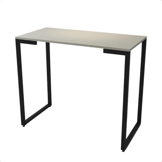 Imagem de Mesa Buffet Balcão Aparador Industrial MDF Pé Preto 90X45X90