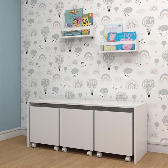 Mesa c/ Baú Organizador de Brinquedos p/ Quarto de Criança infantil multifuncional armazenamento play móvel com rodinhas Menor preço em Mesa c/ Baú Organizador de Brinquedos p/ Quarto de Criança infantil multifuncional armazenamento play móvel com rodinhas