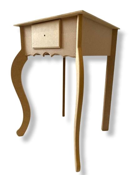 Imagem de Mesa Cabeceira 1Gaveta Quarto Decoração Mdf Cru