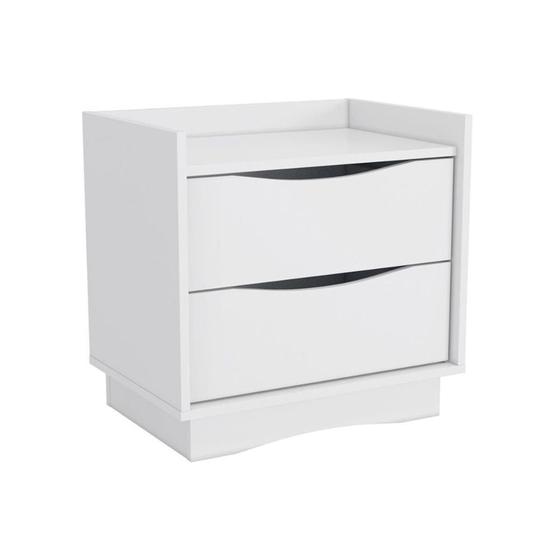 Imagem de Mesa Cabeceira 2 Gavetas M261 Branco - Kappesberg