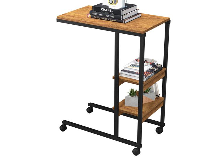 Mesa Cabeceira Auxiliar Cama Sofá Rodizios Estilo Industrial Menor preço em Mesa Cabeceira Auxiliar Cama Sofá Rodizios Estilo Industrial