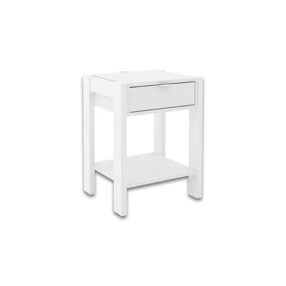 Imagem de Mesa Cabeceira AZ1016 c/ 1 Gaveta Branco - Tecno Mobili