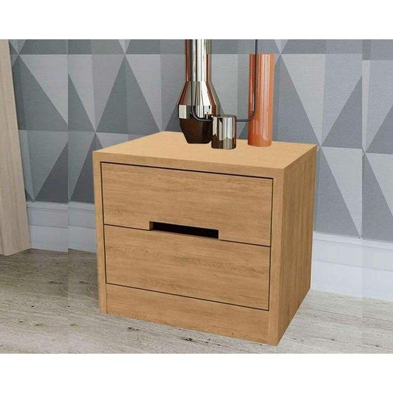 Imagem de Mesa Cabeceira Casal S822 c/ 2 Gavetas Freijó - Kappesberg