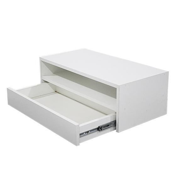 Imagem de Mesa Cabeceira Suspensa Gaveta Inferior E Nicho Mdf 40cm