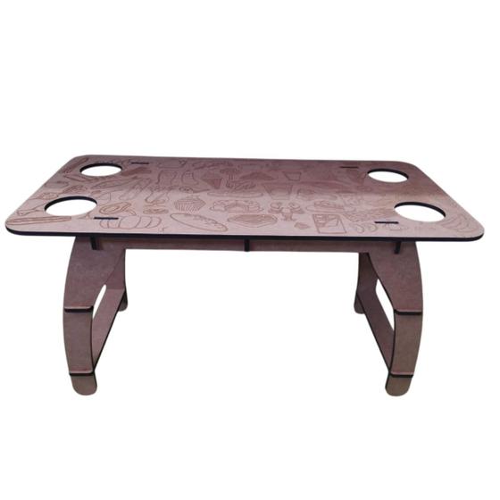 Imagem de Mesa cafe da manha mdf cru 6mm 60x30