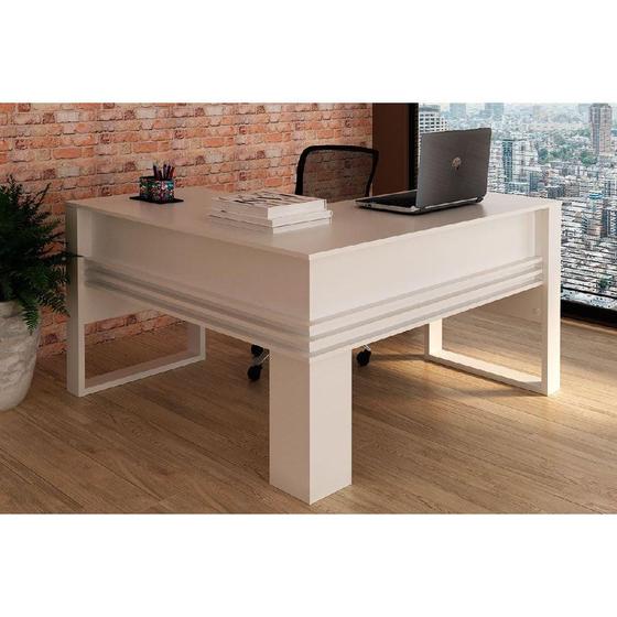 Imagem de Mesa Canto p/Escritório ME4145 Branco - Tecno Mobili