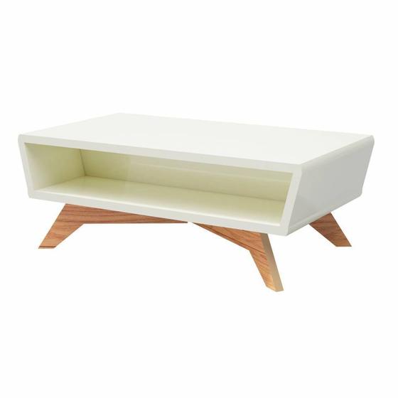 Imagem de Mesa Centro Amaraji cor Off White com Freijo 100cm - 64673