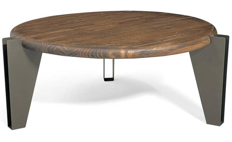 Imagem de Mesa Centro Clip Tampo Rustic Brown Base Grafite 86cm - 61885